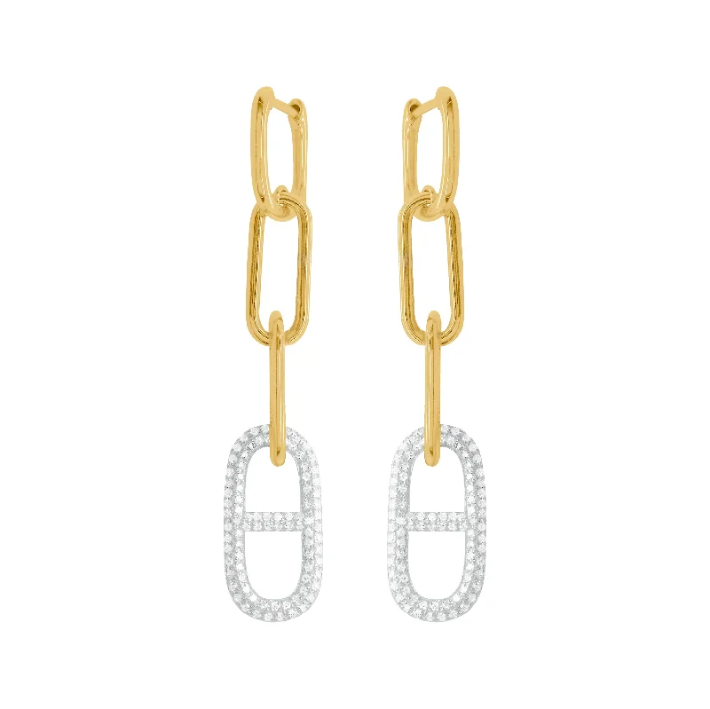 Women's zodiac earrings-14K GOLD DIAMOND BETHANY EARRINGS