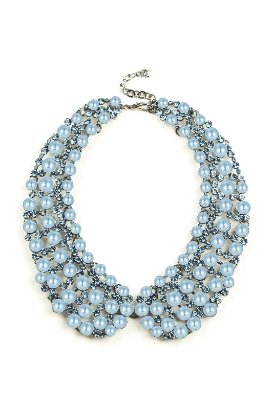 Women's star necklaces-Diana Statement Necklace - Light Blue