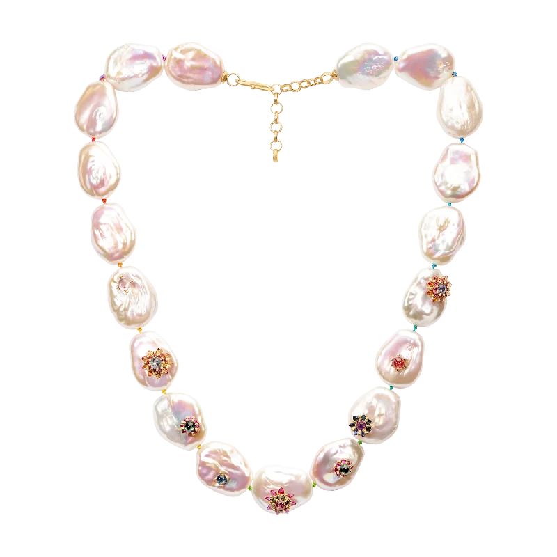 Women's evil eye necklaces-Pearl Mother ClusterF@&$ Necklace - 11388