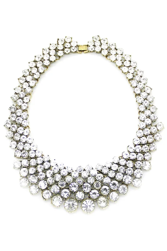 Women's art deco necklaces-Emma Statement Necklace - Silver