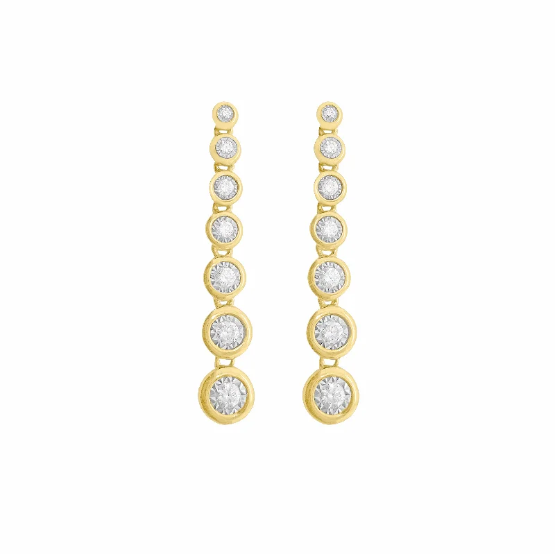 Women's birthstone earrings-14K GOLD DIAMOND ELISSA EARRINGS