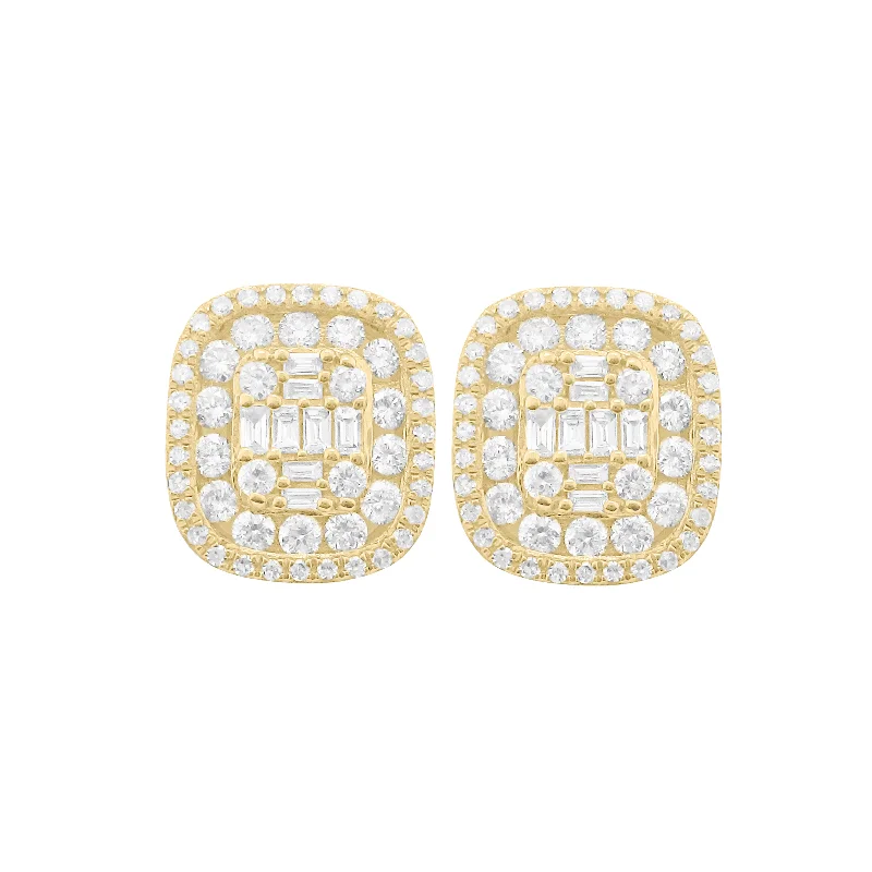 Women's luxury gift earrings-14K GOLD DIAMOND JAYDA STUDS