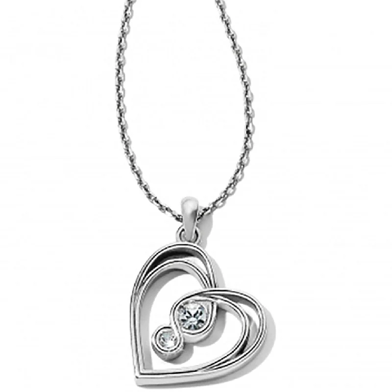 Women's Christmas necklaces-Brighton : Infinity Sparkle Petite Heart Necklace