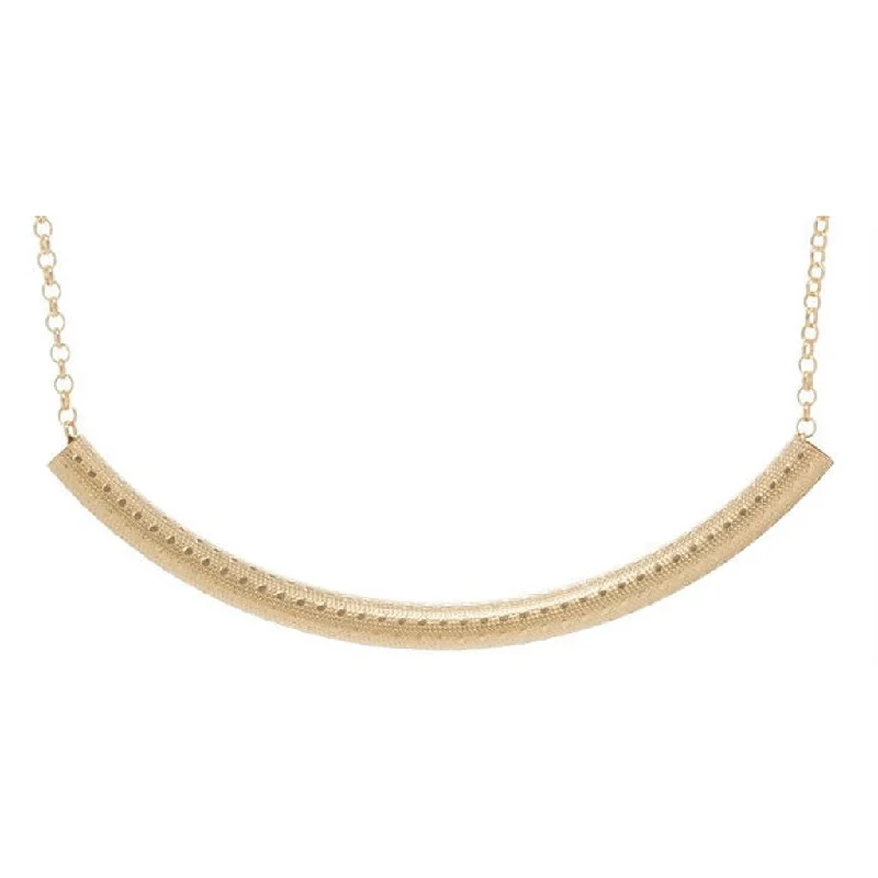 Women's formal necklaces-enewton design  : Bliss Bar Textured Necklace in Gold