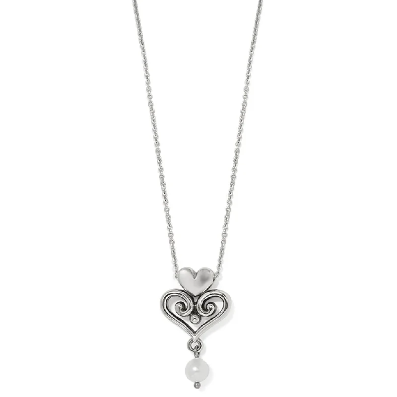 Women's Valentine's Day necklaces-Brighton - Alcazar Amor Pearl Pendant Necklace