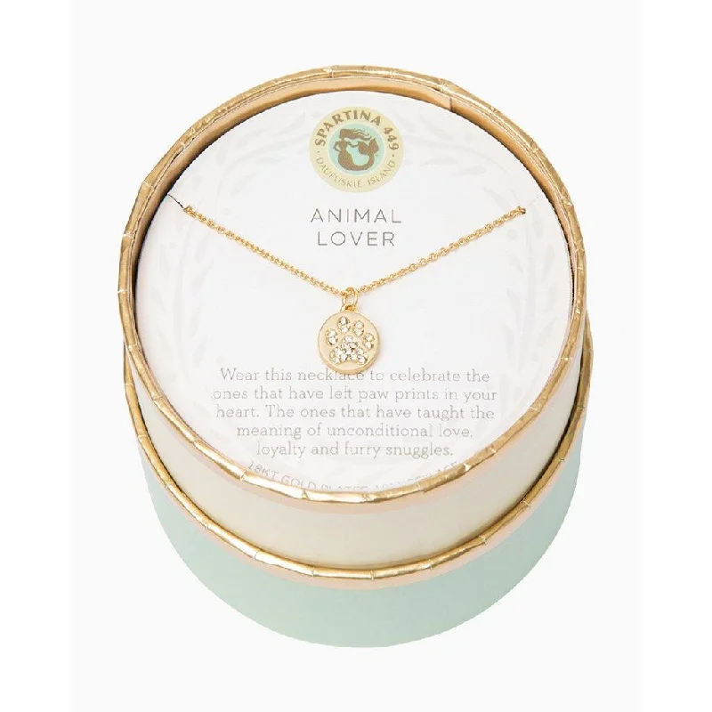 Women's evil eye necklaces-Spartina : Sea La Vie Animal Lover Necklace Gold Tone