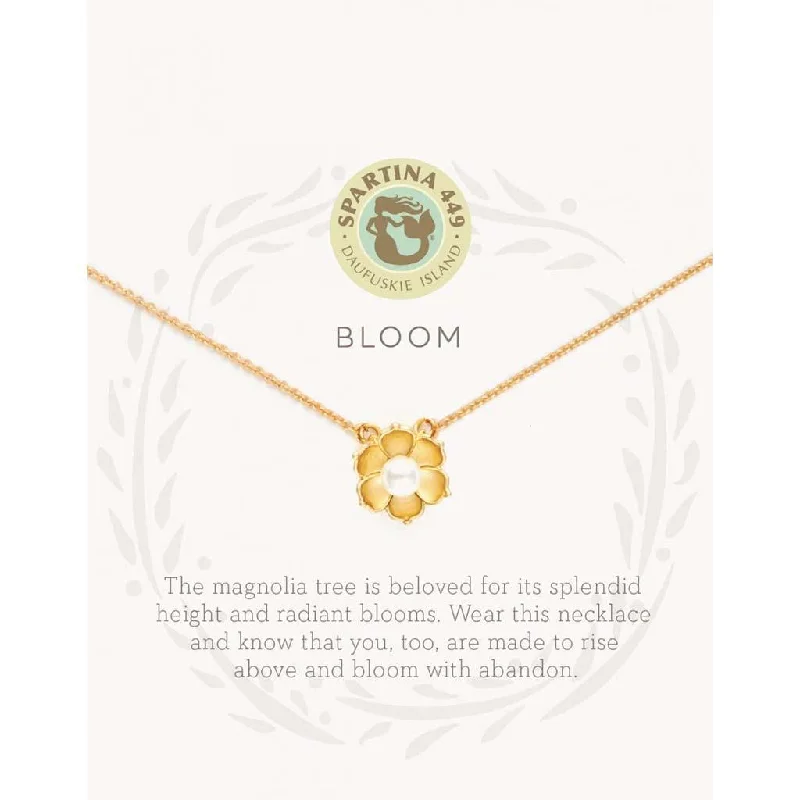 Women's sustainable necklaces-Spartina : Sea La Vie Bloom Necklace in Gold