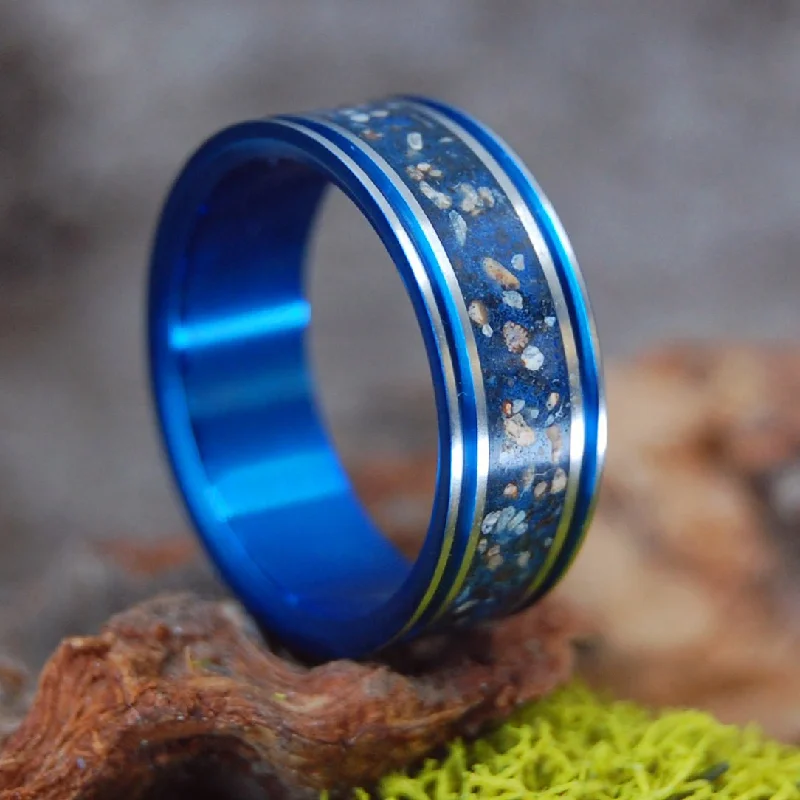 Women's alloy rings-Up Top & Down Under | Men's Australian Sand, Icelandic Sand & Titanium Wedding Ring