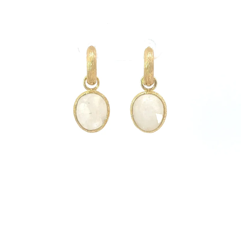 Women's cross earrings-Jorge Revilla Shade Collection Moonstone Earrings