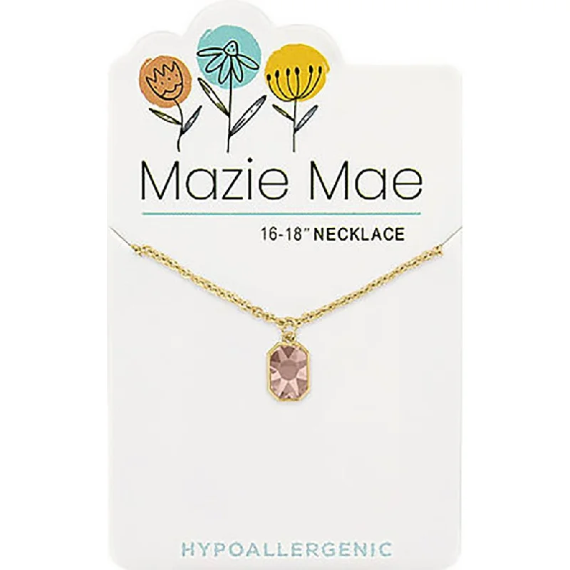 Women's luxury gift necklaces-Center Court: Gold Vintage Rose Solitaire Mazie Mae Necklace