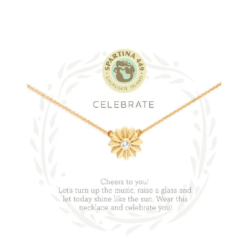 Women's wedding necklaces-Spartina : Sea La Vie Celebrate Necklace in Gold