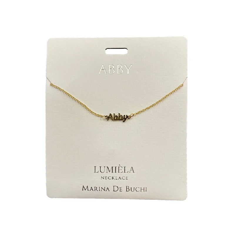 Women's casual necklaces-Lumiela Necklace: Personalized Name Necklace A-H -Assorted Names