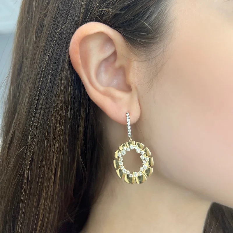 Women's statement earrings-14K GOLD DIAMOND CIARA EARRINGS