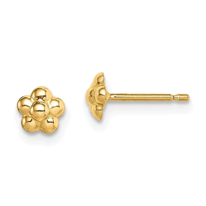 Women's Christmas earrings-Madi K Kid's 14k  Flower Post Earrings