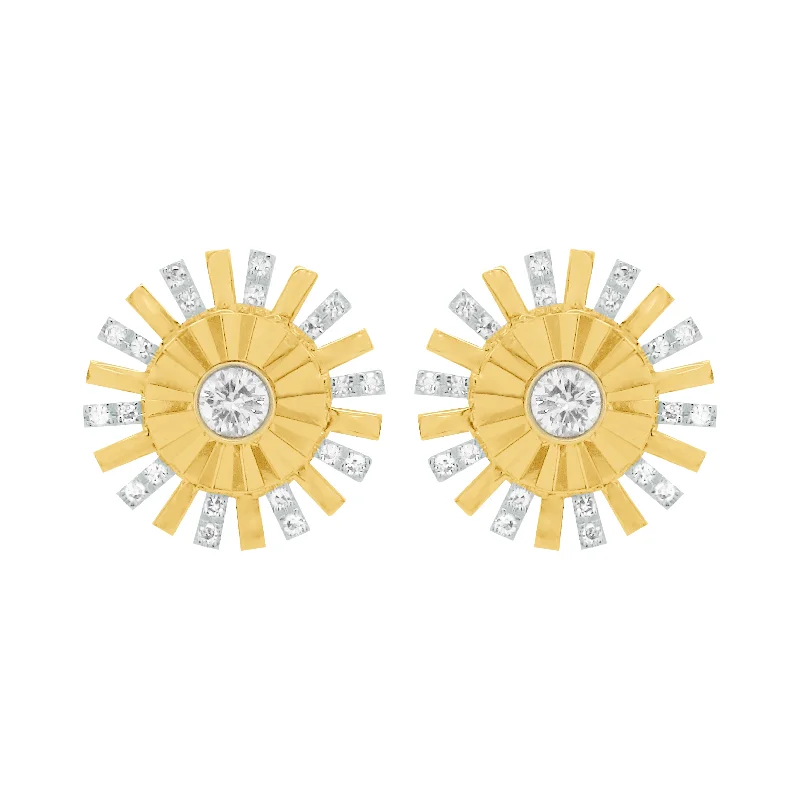 Women's unique earrings-14K GOLD DIAMOND EMILY STUDS