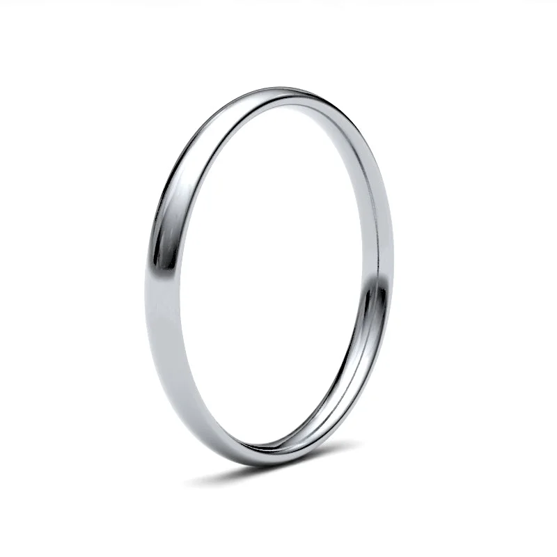 Women's minimalist rings-Ladies Court Classic Wedding Ring