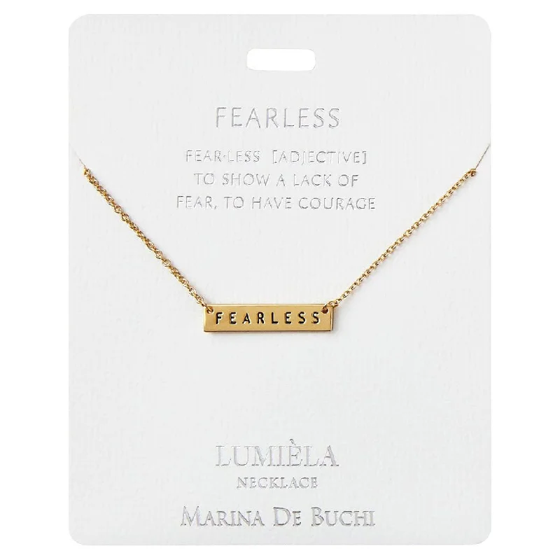 Women's celestial necklaces-Lumiela Necklace: "fearless to show lack of fear, to have courage " - Fearless