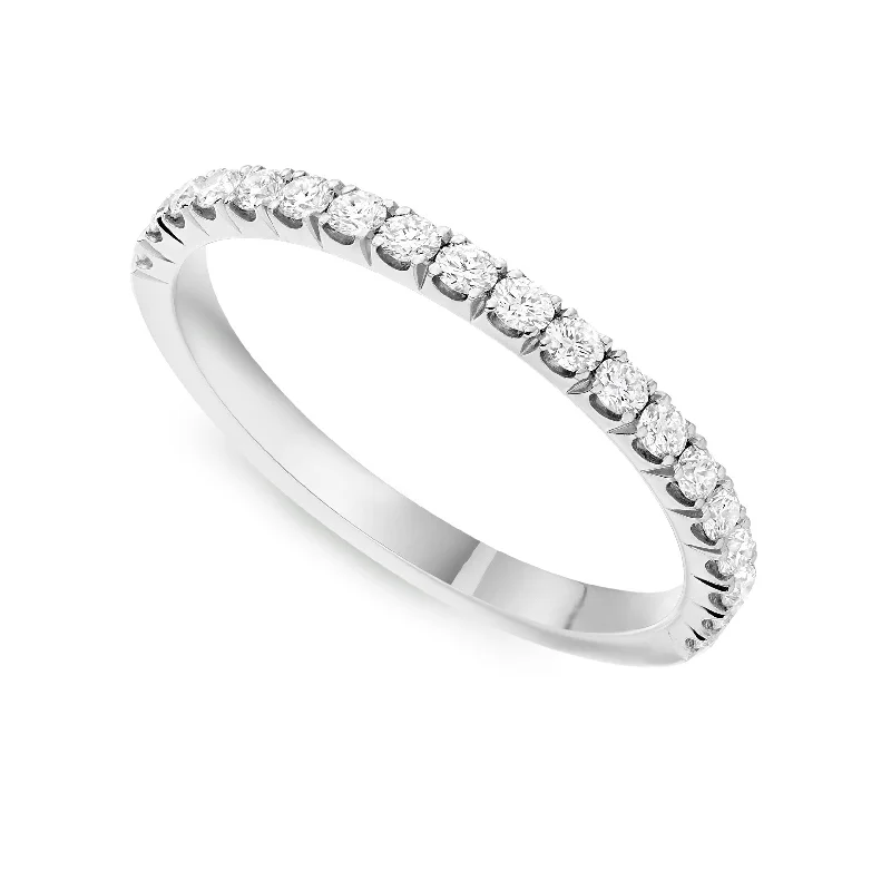 Women's luxury party rings-Platinum 0.24ct Diamond Half Eternity Ring