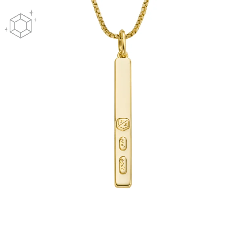 Women's initial necklaces-Fossil Women's Sterling All Stacked Up Gold-Tone Sterling Silver Pendant Necklace