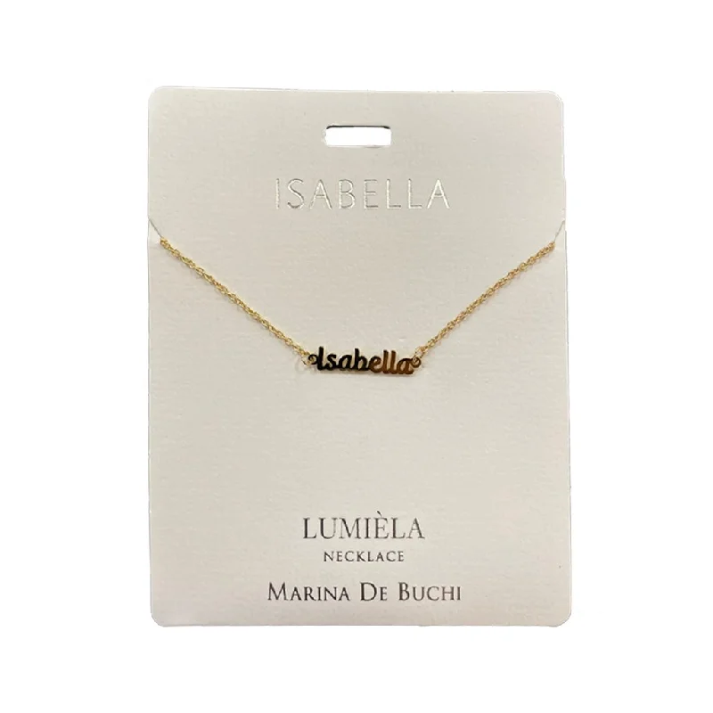 Women's geometric necklaces-Lumiela Necklace : Personalized Name Necklace I-Z - Assorted Names