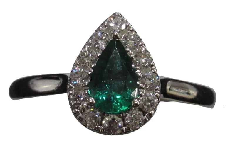 Women's art deco rings-Emerald Ring