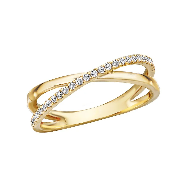 Women's sun rings-Criss Cross Bypass Ring