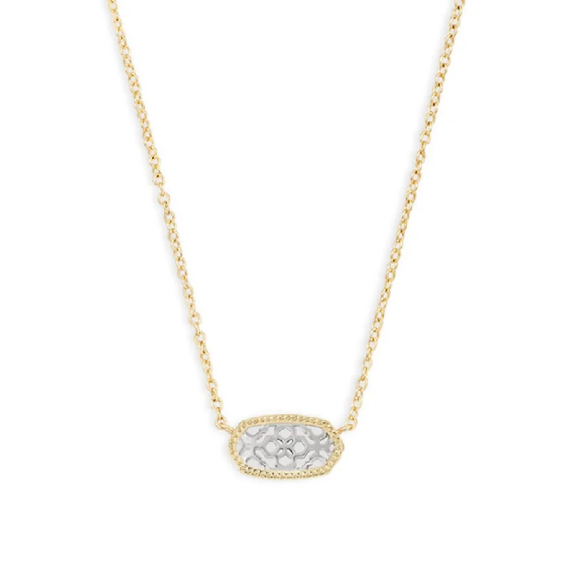 Women's exclusive necklaces-Kendra Scott : Elisa Pendant Necklace in Silver Filigree Mix