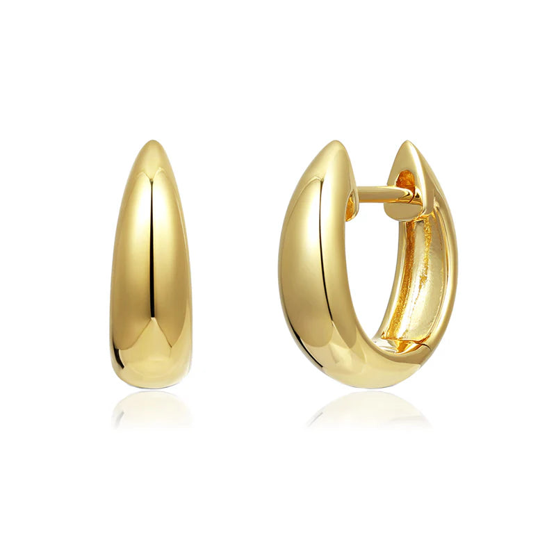 Women's unique earrings-14K GOLD JANIS HUGGIES