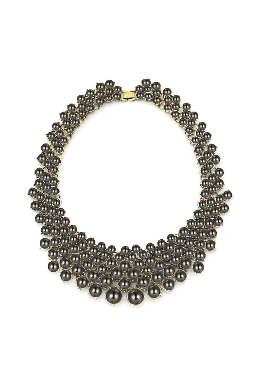 Women's moon phase necklaces-Emma Statement Necklace - Black