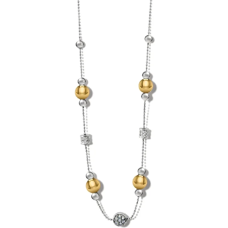 Women's bohemian necklaces-Brighton : Meridian Prime Short Necklace in Silver - Gold