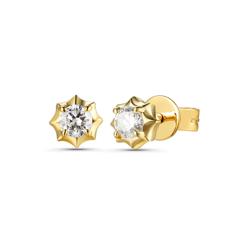 Women's religious earrings-14K GOLD DIAMOND SHAY STUDS