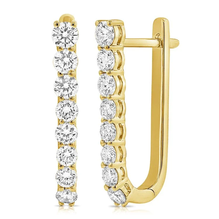 Women's birthstone earrings-14K GOLD DIAMOND VICKY EARRINGS