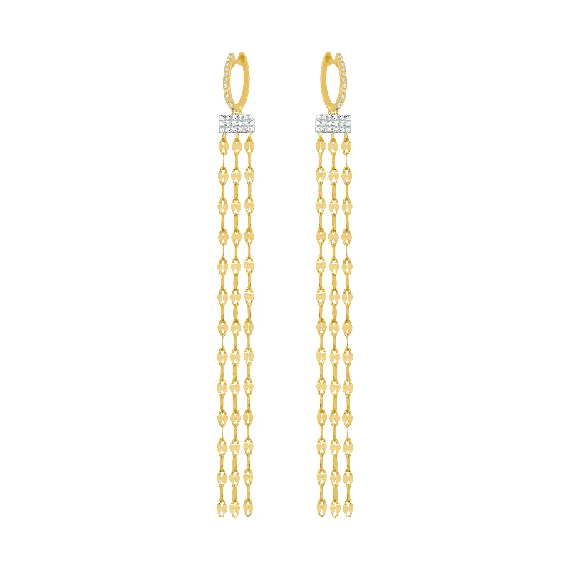 Women's party earrings-14K GOLD DIAMOND CANDACE EARRINGS