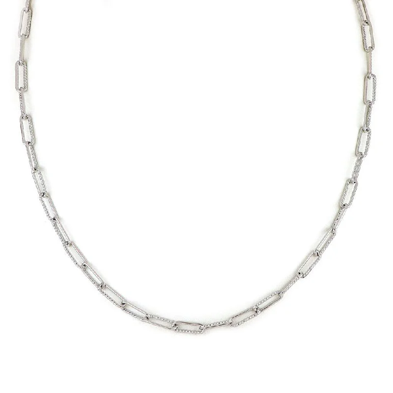 Women's seasonal necklaces-John Medeiros : Diamante Necklace Link in Rhodium