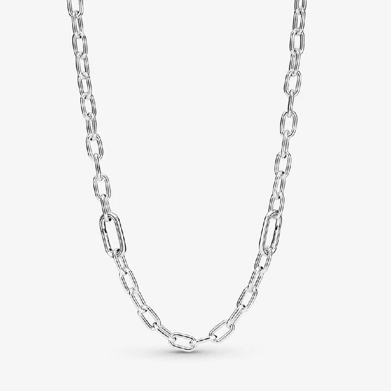 Women's alloy necklaces-PANDORA : Pandora ME Link Chain Necklace with 2 Connectors in Sterling Silver - 19.7"