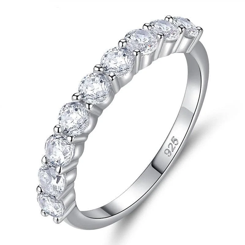 Modern women's rings-Exquisite Eternity Created Diamond Promise Ring