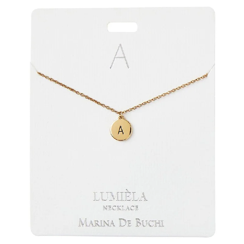 Women's everyday necklaces-Lumiela Necklace : Initial Necklace -Assorted letters