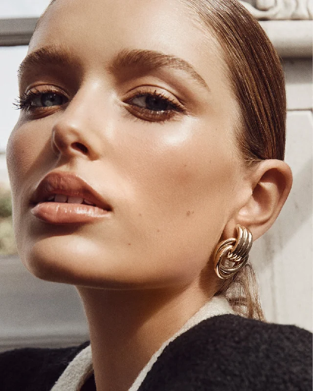 Women's luxury brand rings-ANTHE EARRING - GOLD