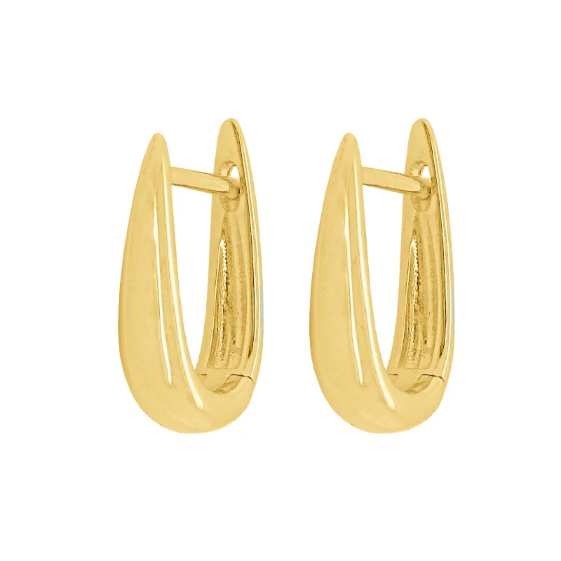 Women's stainless steel earrings-14K GOLD BROOKE HUGGIES