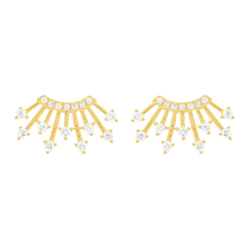 Women's ethical earrings-14K GOLD DIAMOND CHLOE STUDS