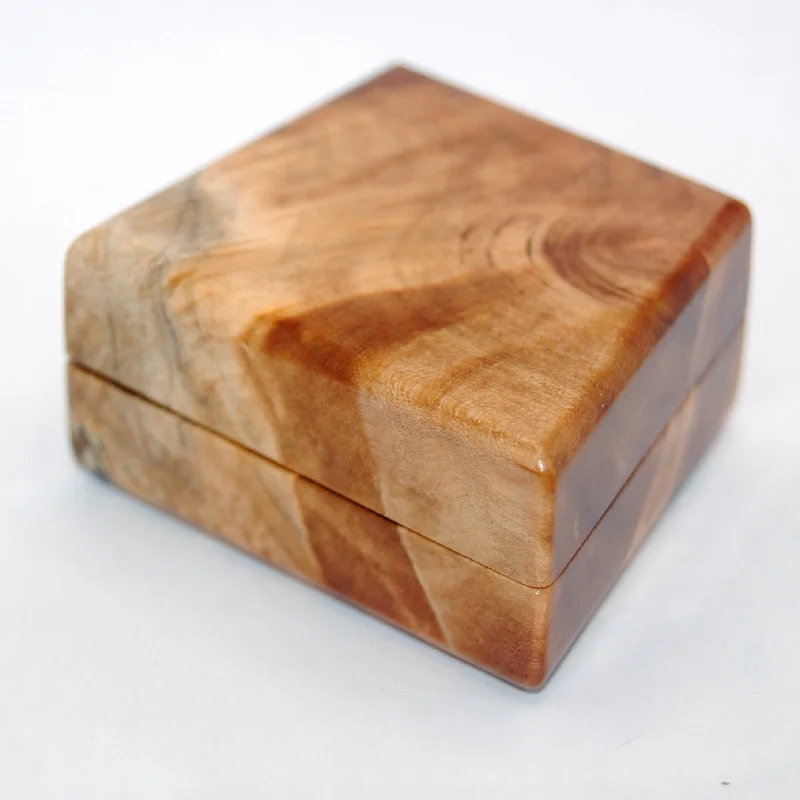 Women's symbolic rings-Hand Made One Of A Kind Maple Ring Box