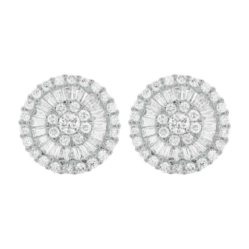 Women's nickel-free earrings-18K GOLD DIAMOND MIRANDA STUDS