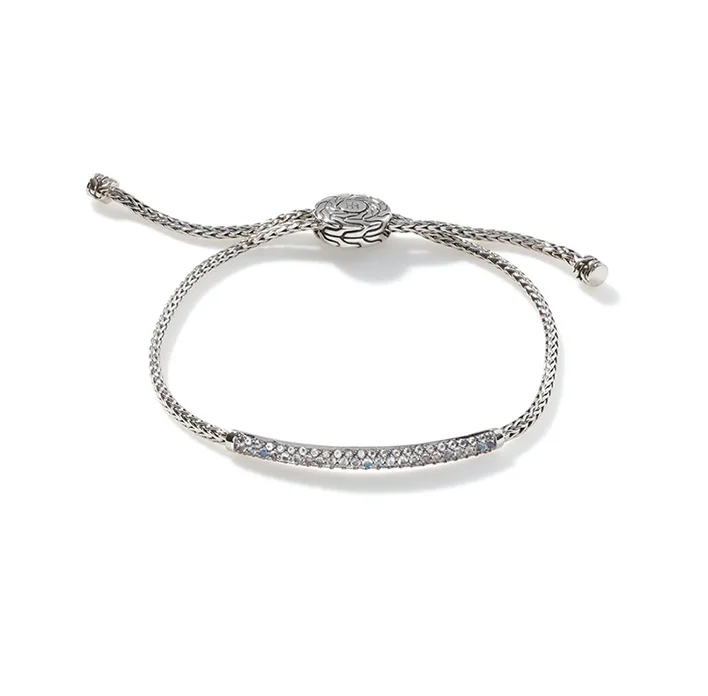 Women's everyday bangles-John Hardy Mini Pull Through Bracelet with Moonstone