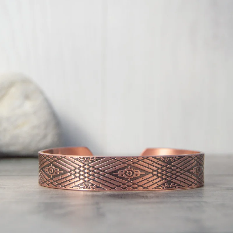 Women's cuff bracelets-Hawthorn Copper Bracelet