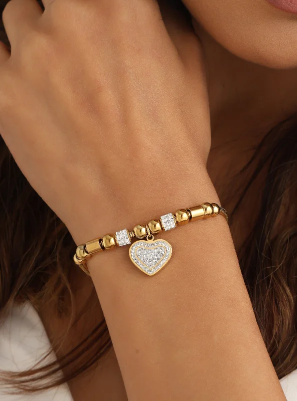 Custom women's bangles-The Golden Kiss Bracelet