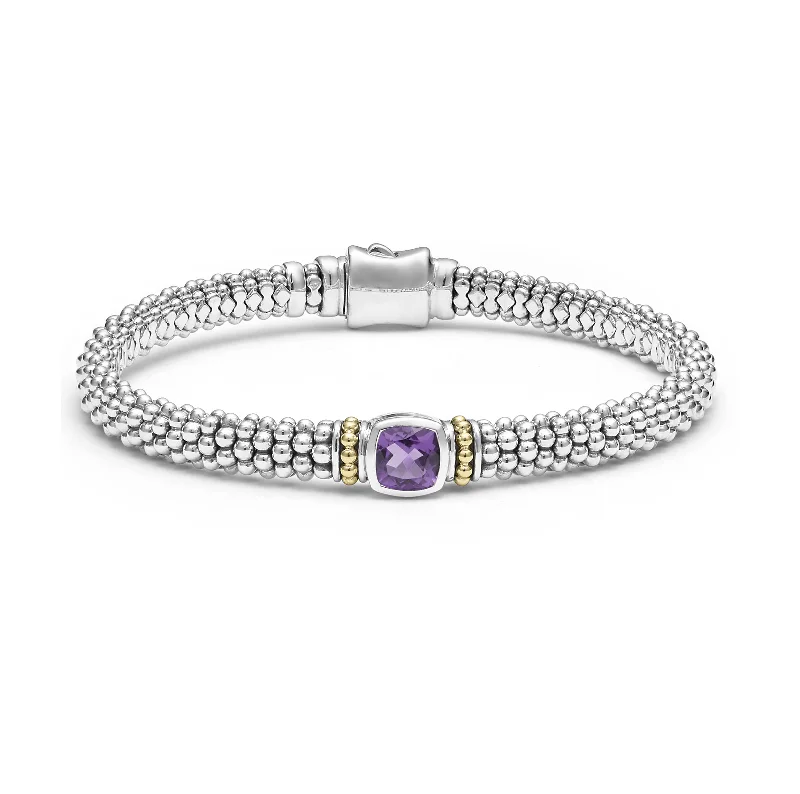 Women's fingerprint bangles-LAGOS Rittenhouse 6mm Amethyst Caviar Bracelet