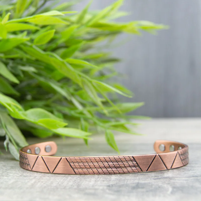 Women's luxury brand bangles-Soloman Copper Bracelet