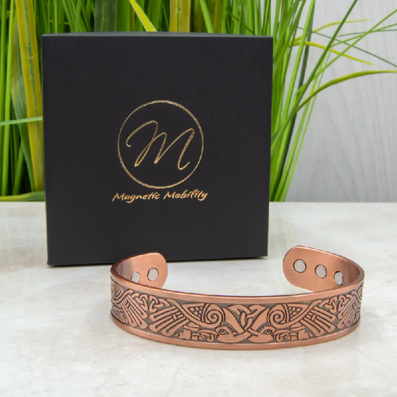 Women's leather bangles-Kells Copper Bracelet