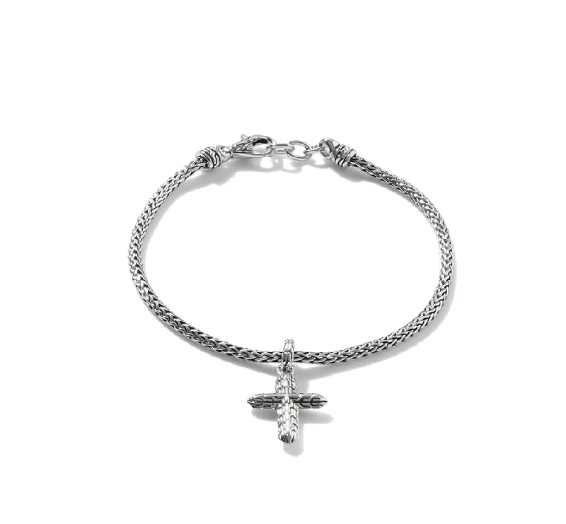 Women's zodiac bangles-John Hardy Classic Chain Cross Charm Bracelet