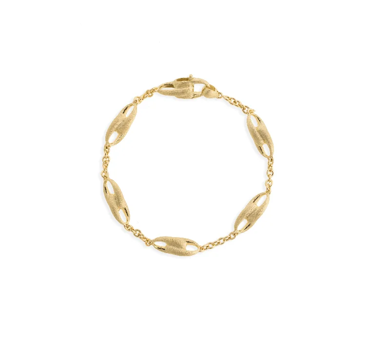 Modern women's bangles-Marco Bicego Lucia Yellow Gold Oval Link Bracelet